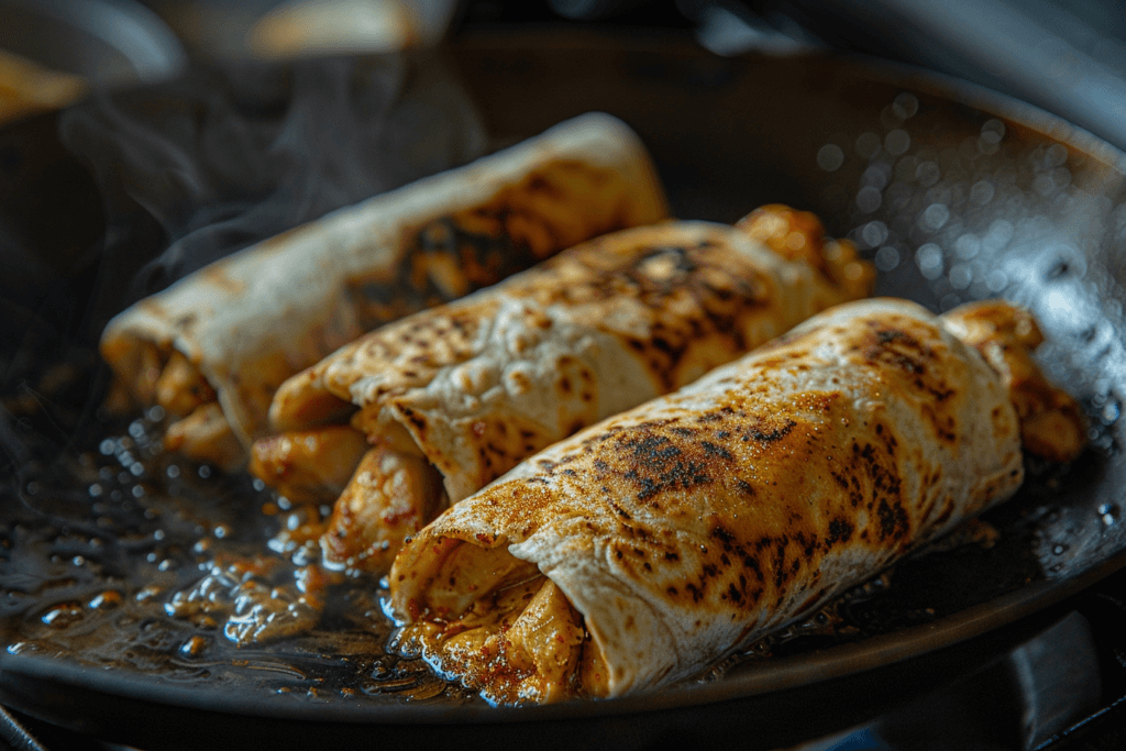 Cheesy Garlic Chicken Wraps