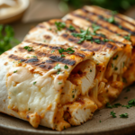 Cheesy Garlic Chicken Wraps
