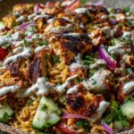Chicken Shawarma Crispy Rice Salad