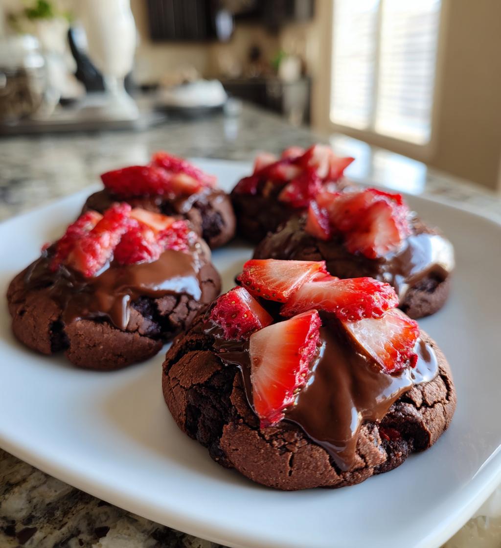 Chocolate Dipped Strawberry Cookies - detail 1
