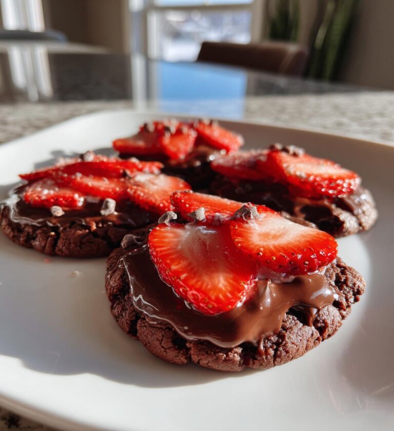 Chocolate Dipped Strawberry Cookies