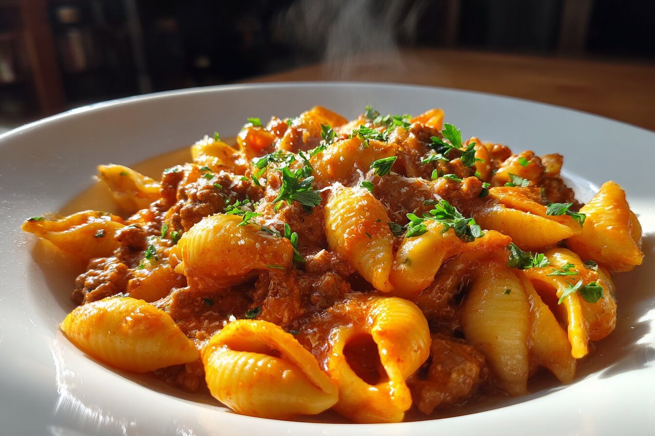 Creamy Beef & Shells