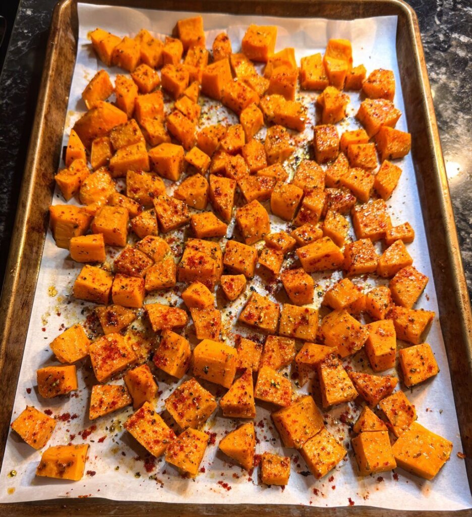 Hot Honey Chicken & Sweet Potato Bowls