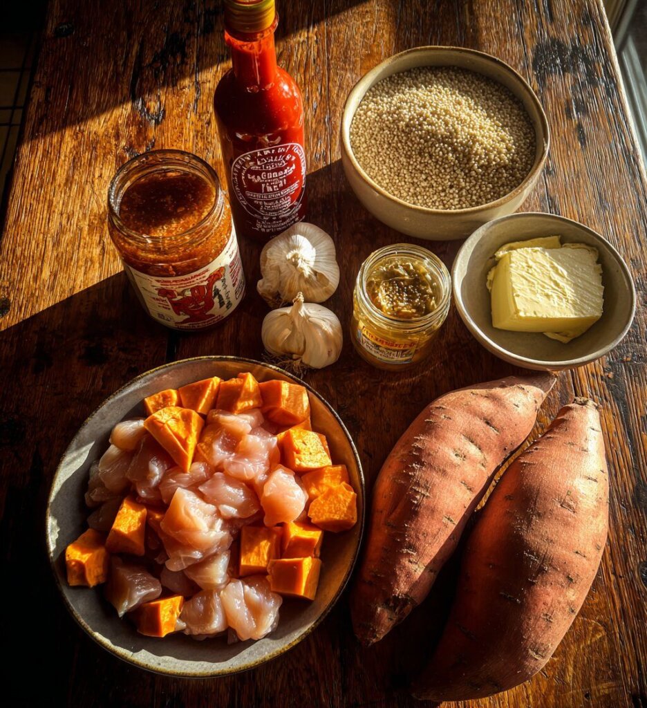 Hot Honey Chicken & Sweet Potato Bowls