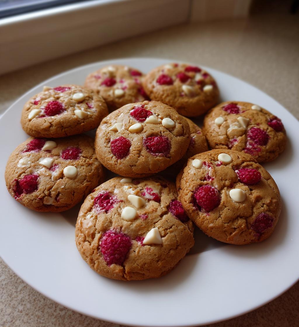 Raspberry White Chocolate Cookies