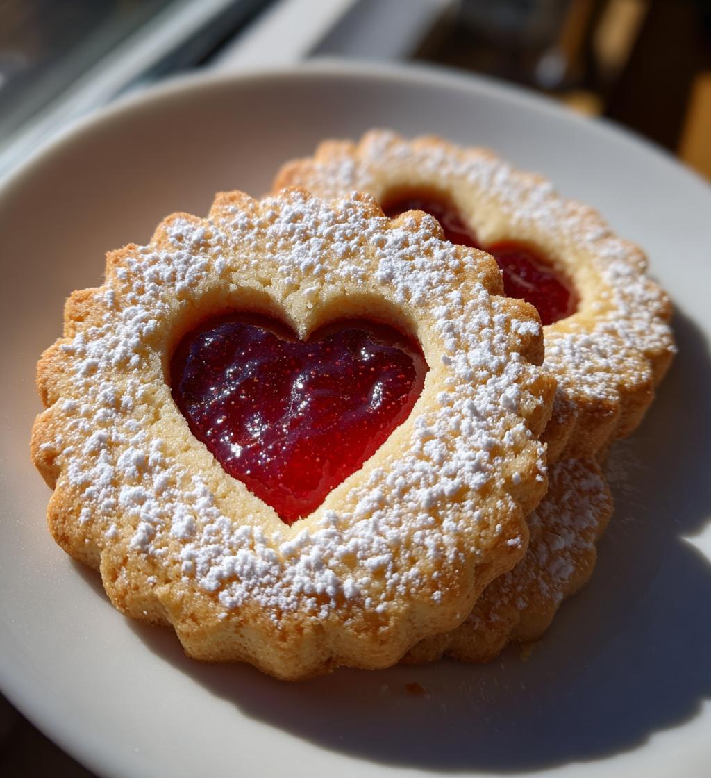 Shortbread Linzer Cookies - detail 1