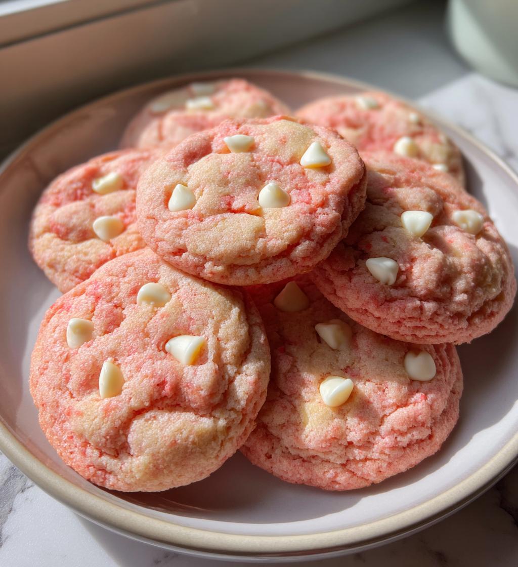 Strawberry Cake Mix Cookies