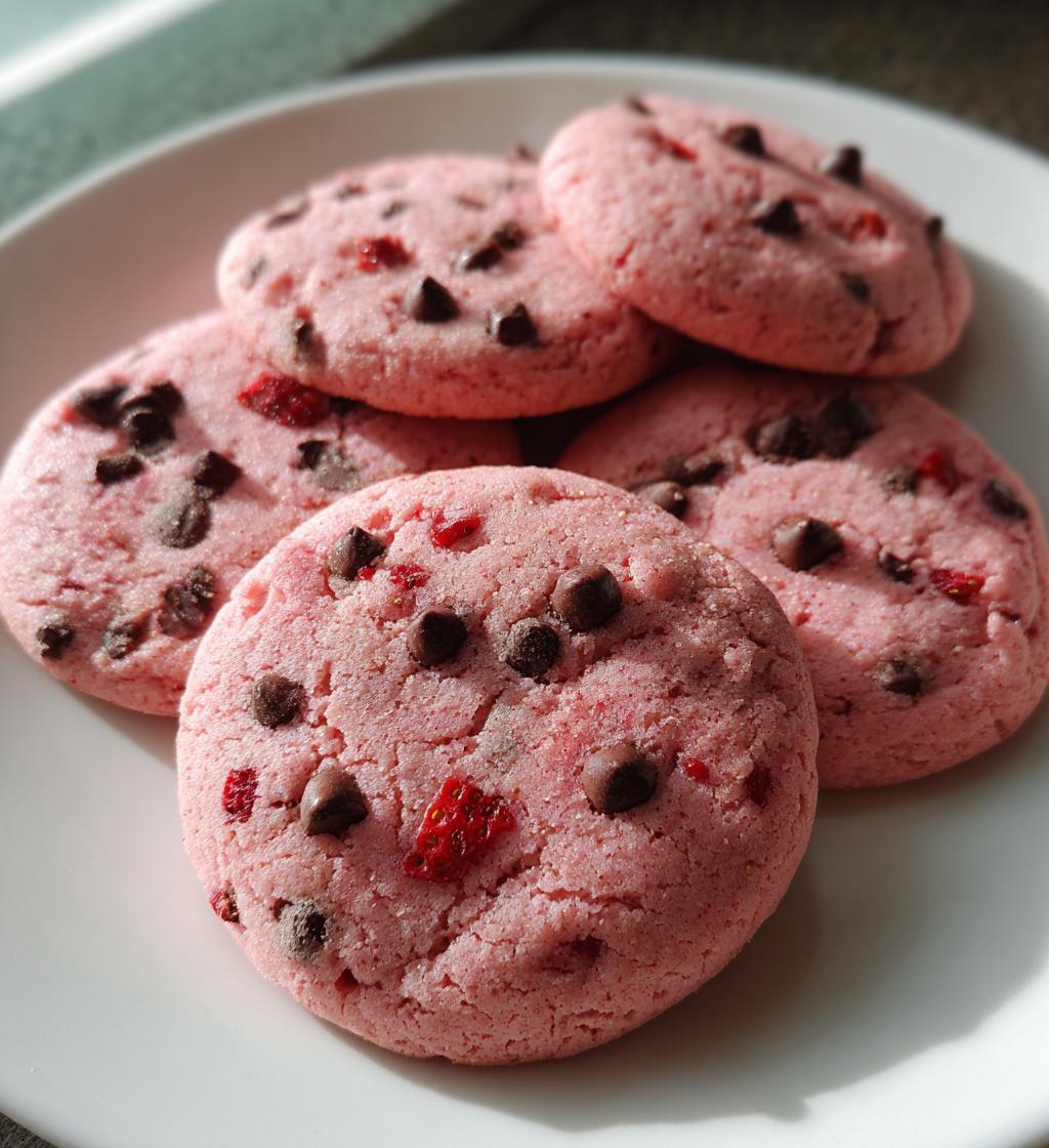 Strawberry Hershey Cookies