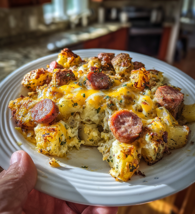 Cheesy Ranch Potatoes and Smoked Sausage: 1 Pan Delight