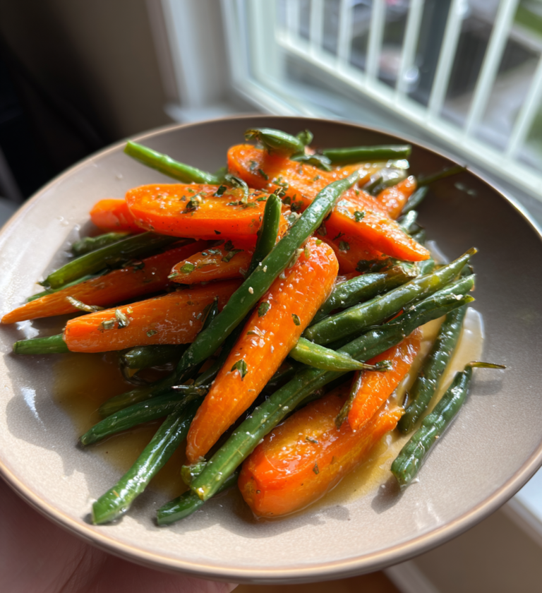 Honey Glazed Carrots and Green Beans: 15 Minute Magic