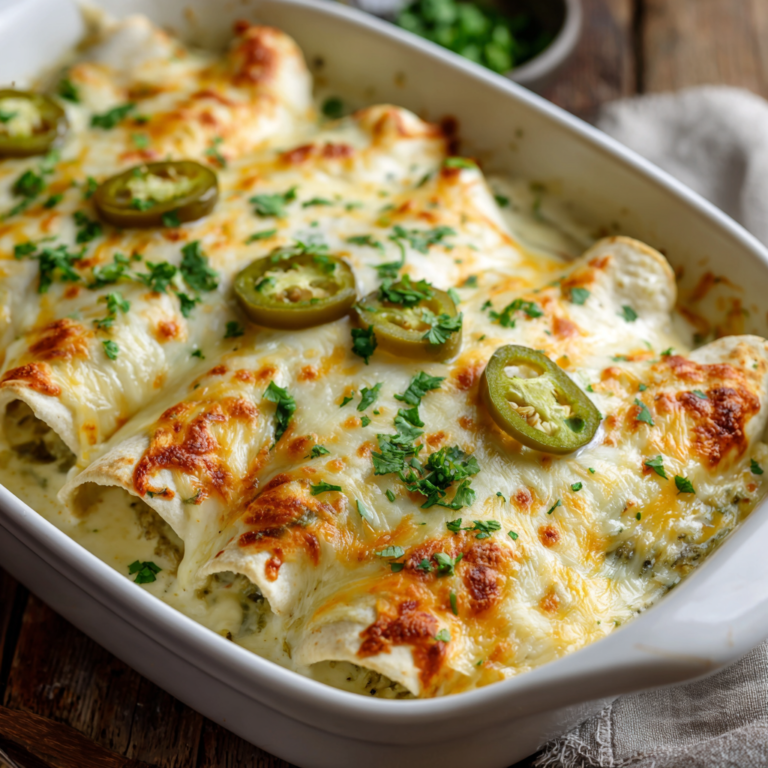 Chicken Enchiladas with Sour Cream White Sauce: 5-Star