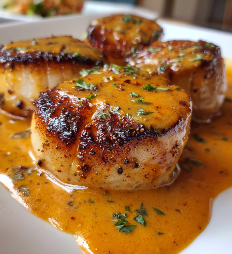 Seared scallops cajun cream sauce: 15 divine minutes