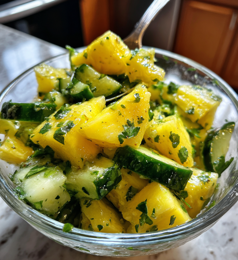 Pineapple cucumber salad: 10 minute refreshing delight