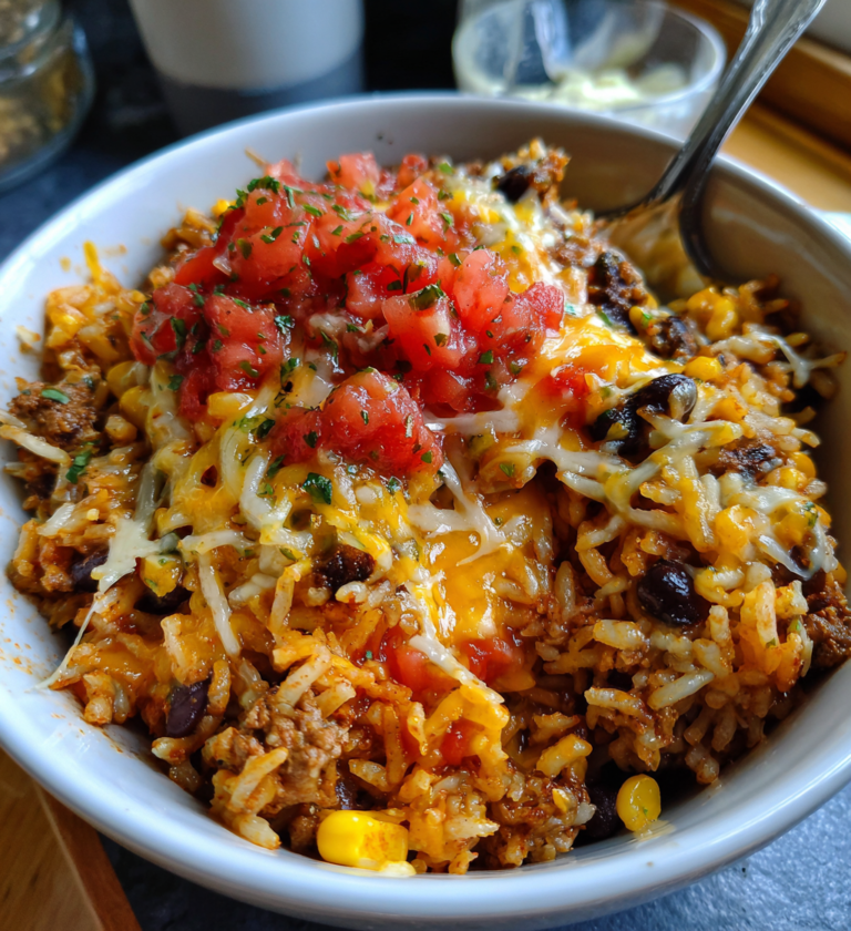 Taco rice bowl: the ultimate 20 minute easy dinner