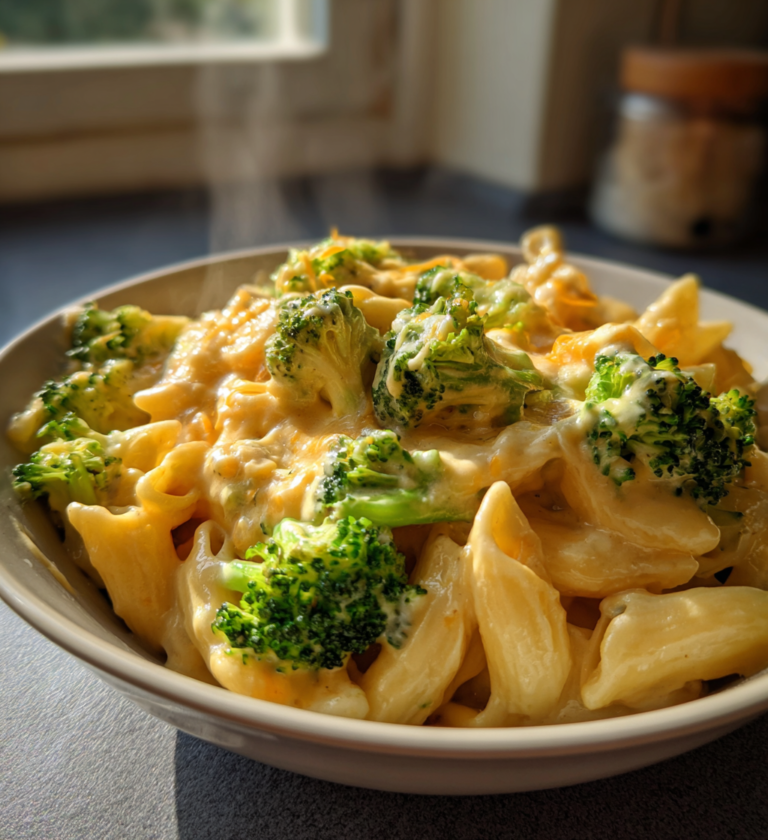 Broccoli cheese pasta: 15 minute creamy bliss