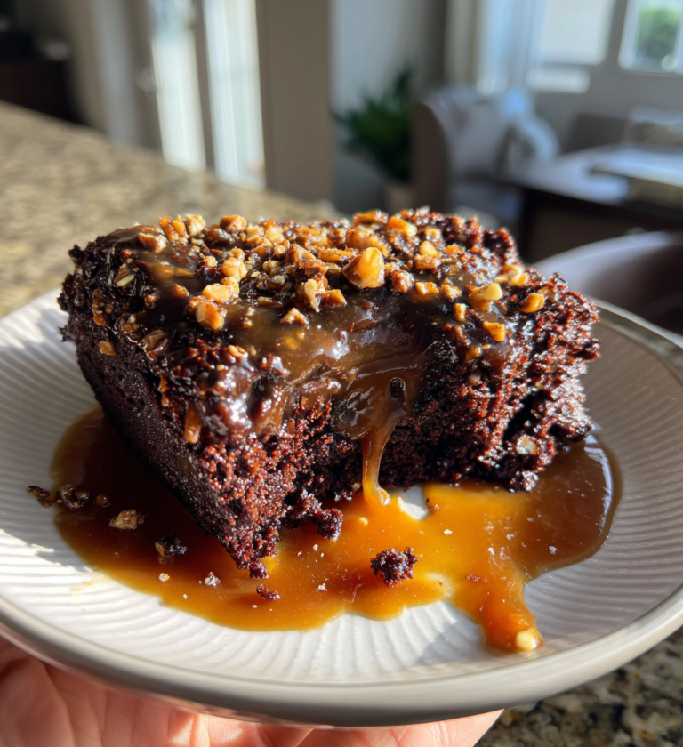 Chocolate caramel toffee cake: 1 sinful delight