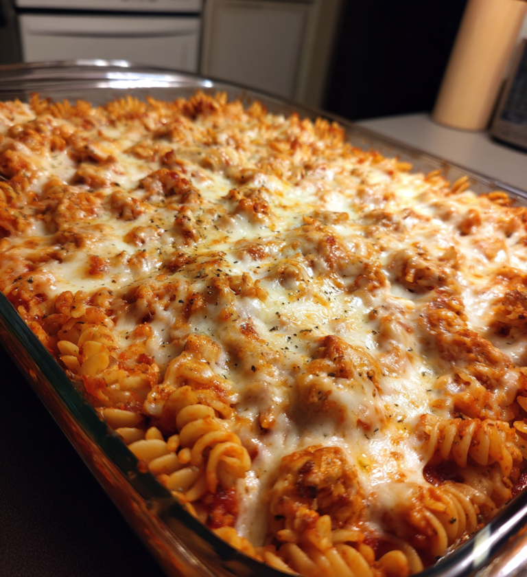 Dump and Bake Chicken Parmesan Casserole: 1-Pan Bliss