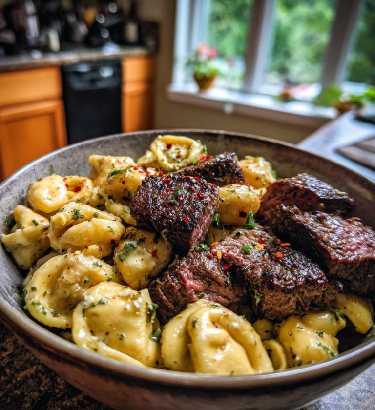 Cowboy Butter Tortellini Steak Bites: 1 Pan Savory Win