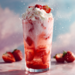 Refreshing strawberry cream soda topped with whipped cream and fresh berries.