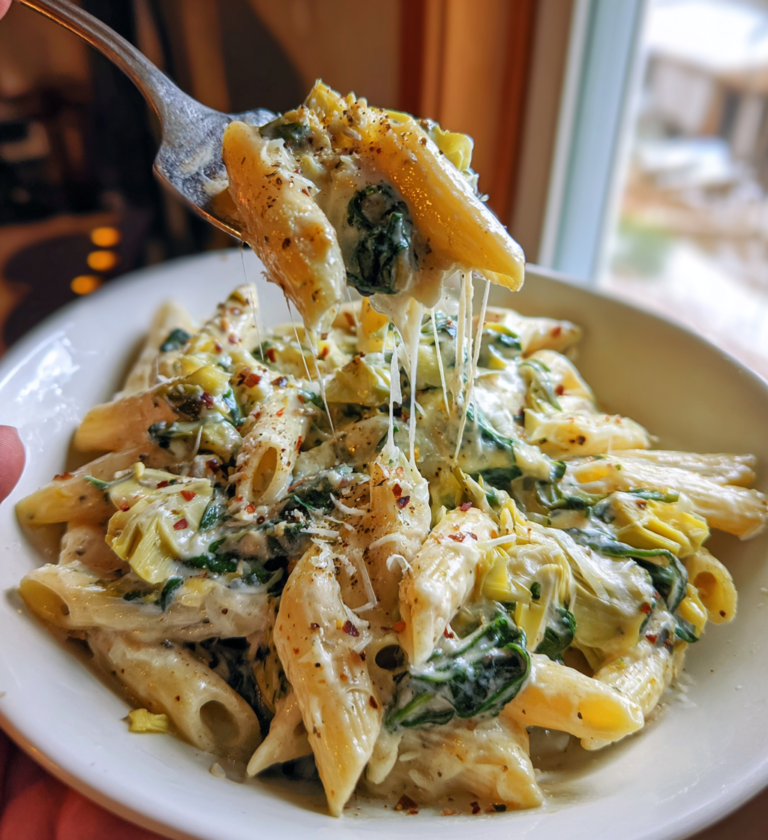 Spinach artichoke pasta dish: 15-minute divine dinner