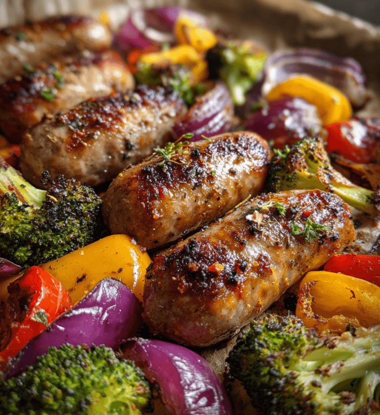 10 Minute Air Fryer Chicken Sausage and Veggies: Easy