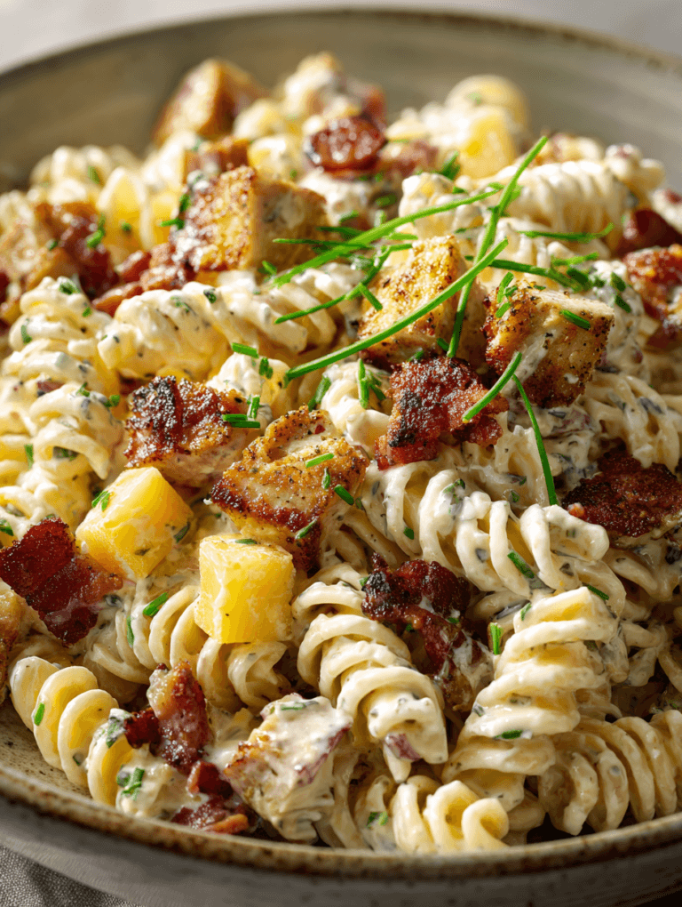 Chicken bacon ranch pasta salad cold: 1 bliss