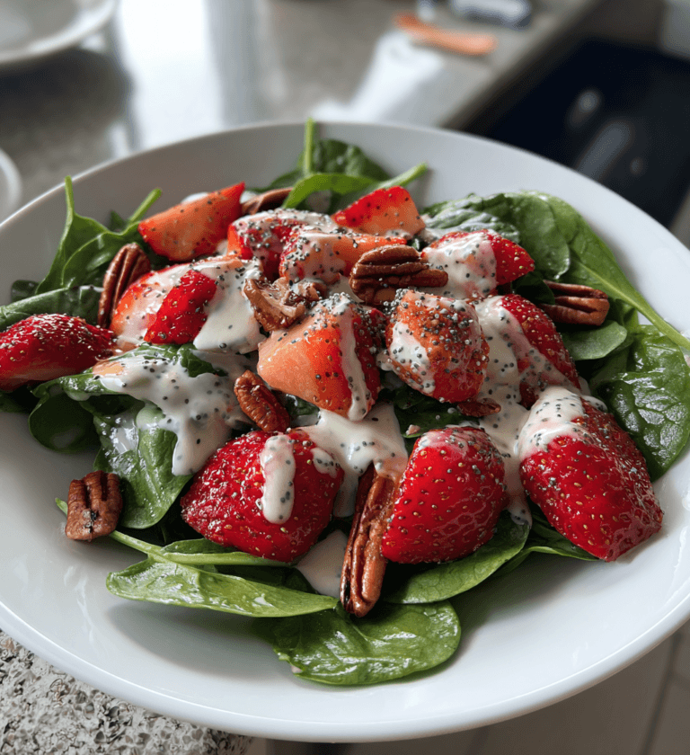 Strawberry salad poppyseed: 10 minutes to pure bliss