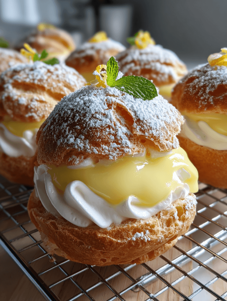 Springtime Lemon Cream Puffs Recipe: 12 Heavenly Bites