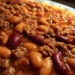 Hearty Baked Beans with Ground Beef and Brown Sugar