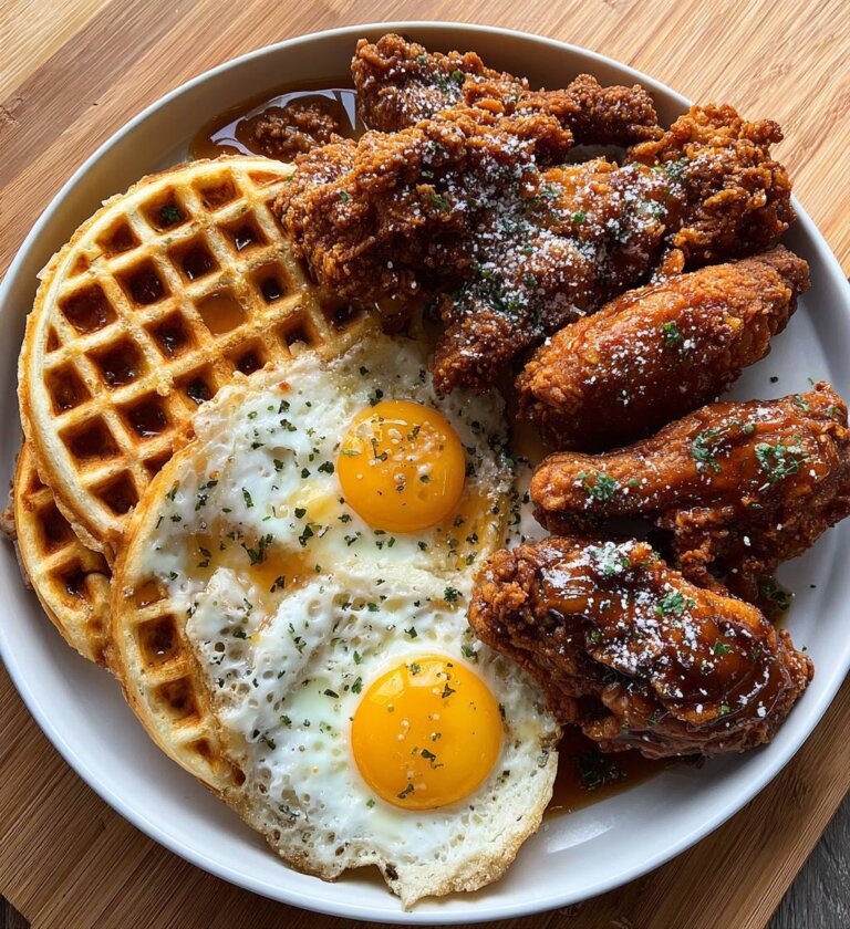 Ultimate Chicken and Waffles Brunch Spread