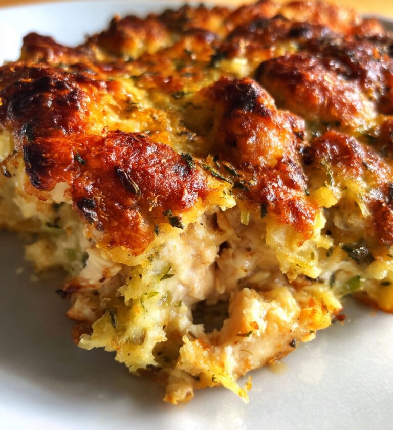 Savory Chicken Zucchini Bake with Stuffing